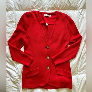 ST. JOHN BY MARIE GRAY Vintage Red Santana Knit Blazer/Cardigan Size 6
